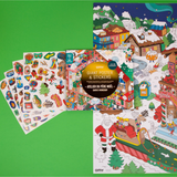 GIANT POSTER & STICKERS - SANTAS WORKSHOP van OMY | Kids Conceptstore Le Fanfare