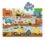 Giant Puzzle - Construction site - 17 pieces van Djeco | Kids Conceptstore Le Fanfare