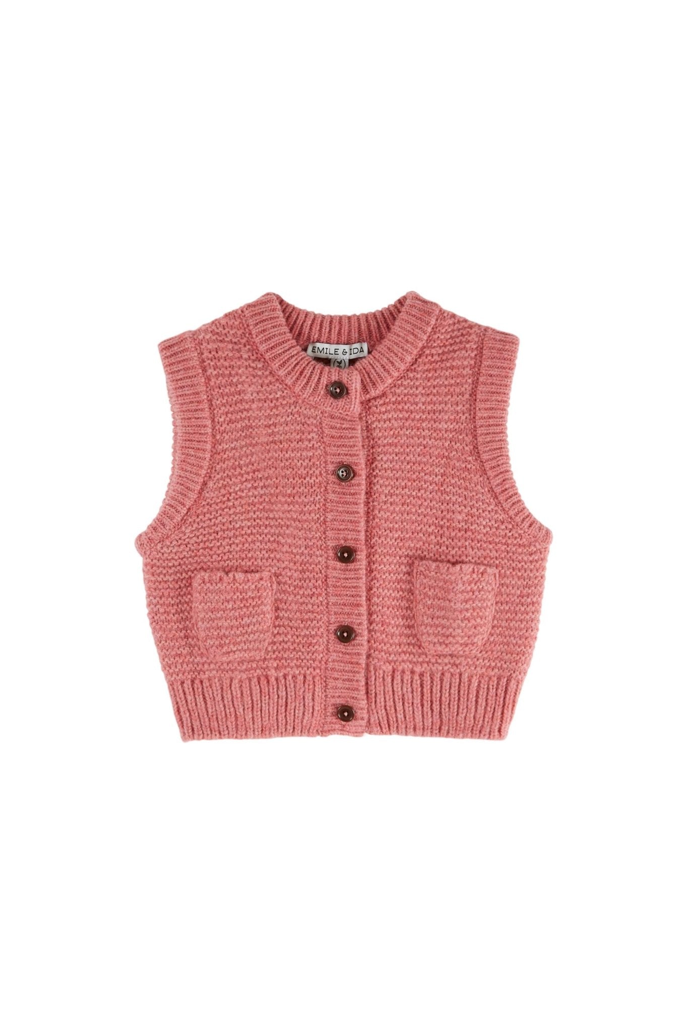 Gilet sans manches doudou - Blush van Emile et Ida | Kids Conceptstore Le Fanfare