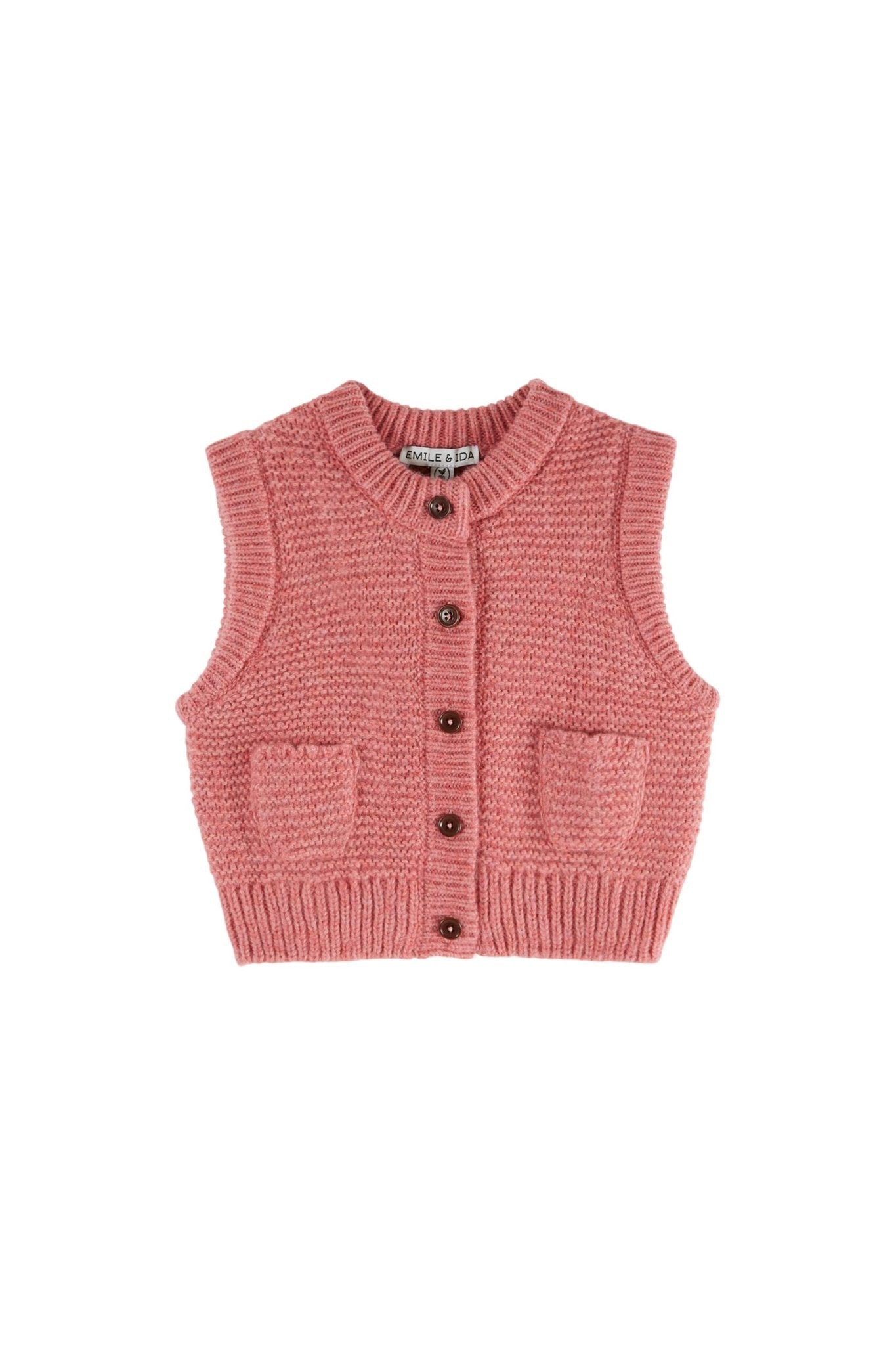 Gilet sans manches doudou - Blush van Emile et Ida | Kids Conceptstore Le Fanfare