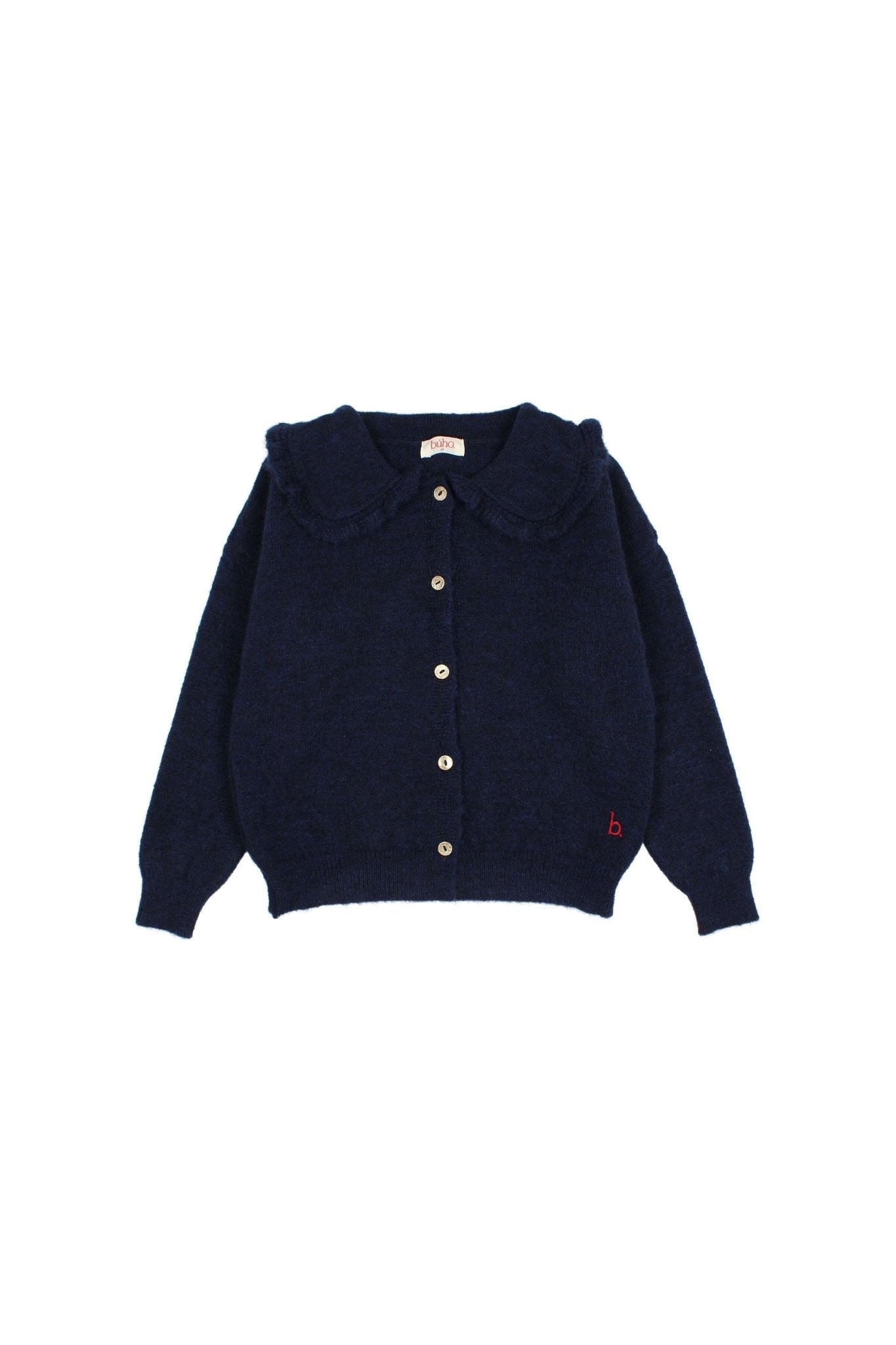 Girly cardigan - Navy van Búho | Kids Conceptstore Le Fanfare