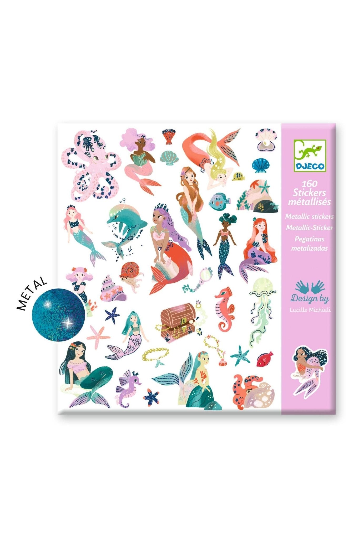 Glinsterende zeemeerminnen - Stickers van Djeco | Kids Conceptstore Le Fanfare