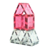 Glitter Tiles Pack Transparent / Pink | 16 stuks van Cleverclixx | Kids Conceptstore Le Fanfare