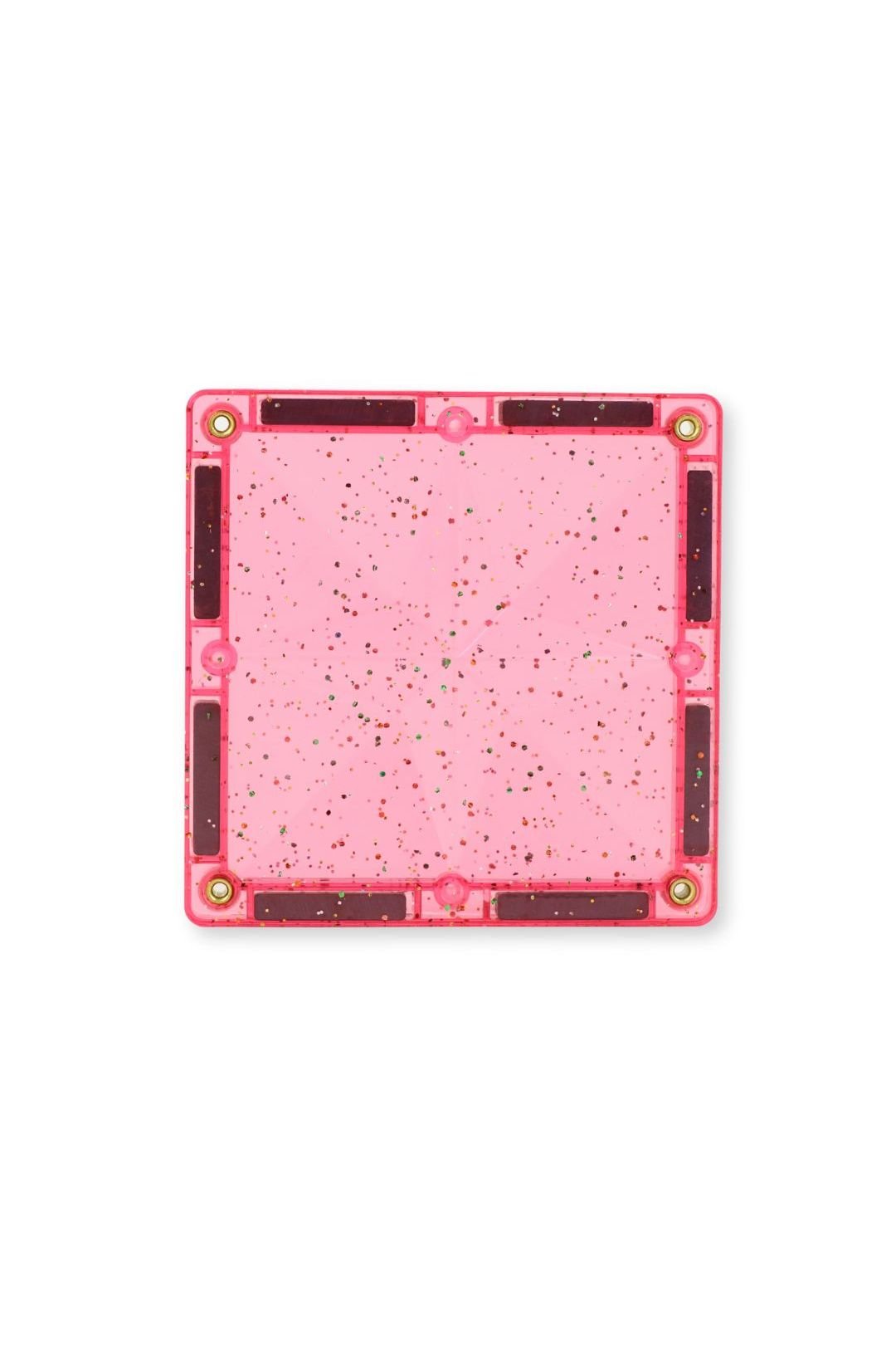 Glitter Tiles Pack Transparent / Pink | 16 stuks van Cleverclixx | Kids Conceptstore Le Fanfare