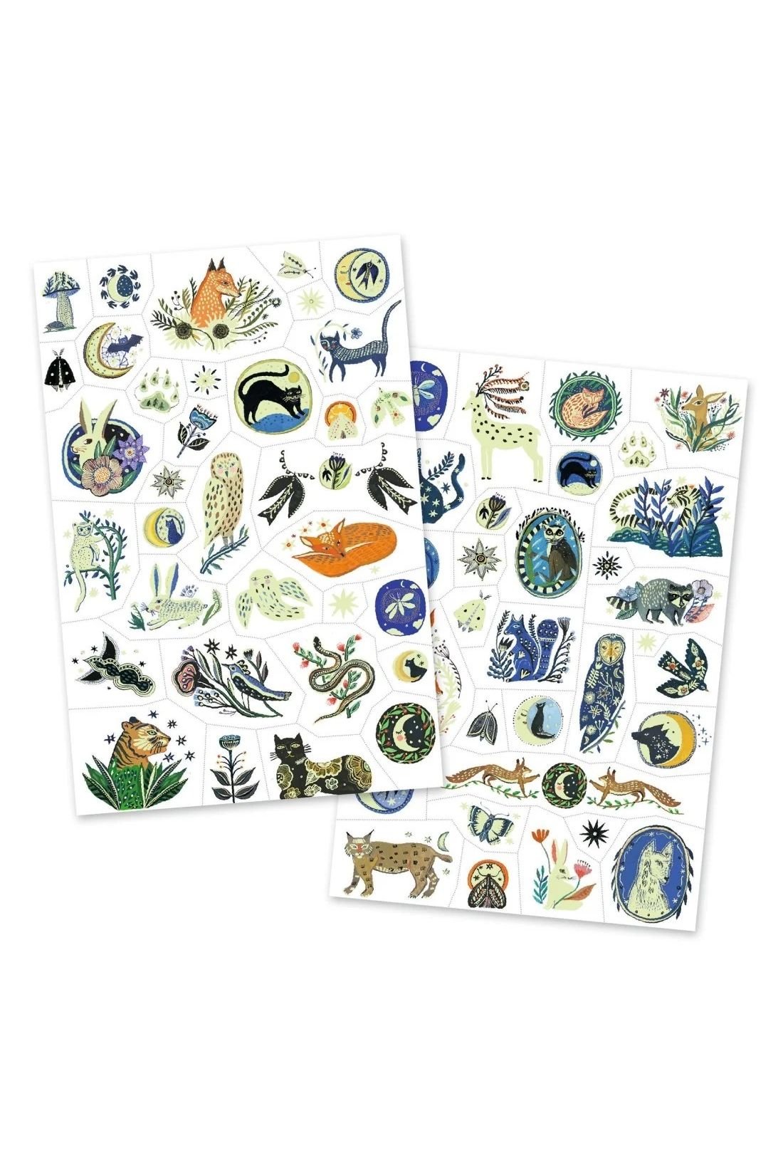 Glow in the dark tattoos - Nighttime Reflections van Djeco | Kids Conceptstore Le Fanfare