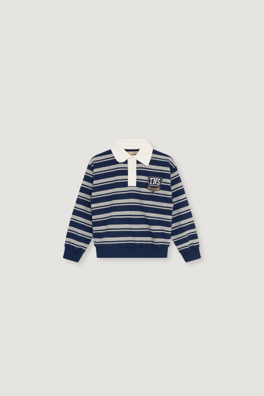 Glowee Polo Black Iris Stripe van The New Society | Kids Conceptstore Le Fanfare