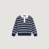 Glowee Polo Black Iris Stripe van The New Society | Kids Conceptstore Le Fanfare