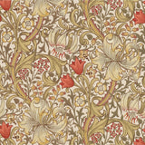Golden Lily Wallpaper - Biscuit/Brick van Morris & Co | Kids Conceptstore Le Fanfare