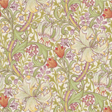 Golden Lily Wallpaper - Olive/Russet van Morris & Co | Kids Conceptstore Le Fanfare