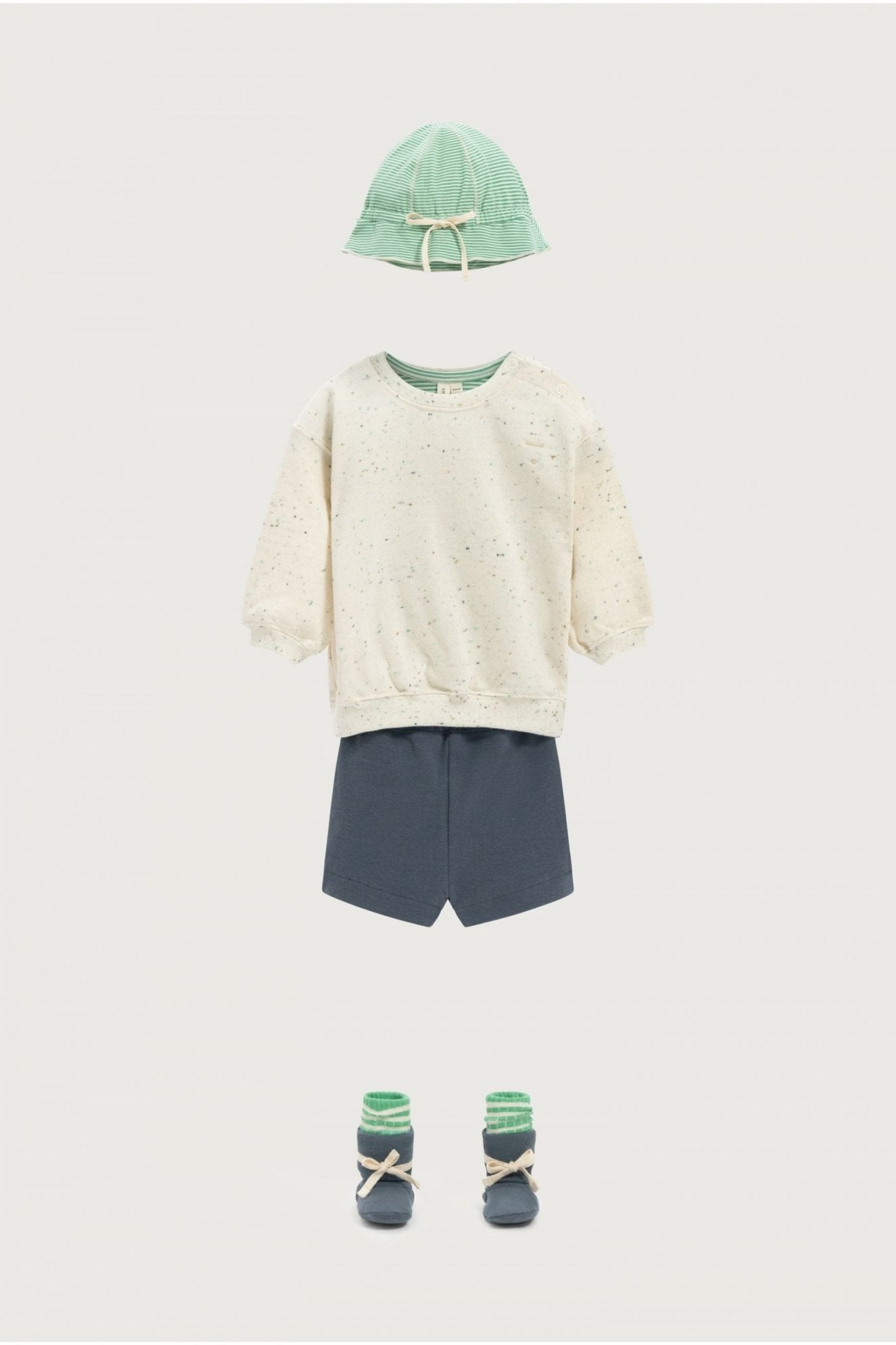 Gray Label Baby Biker Shorts Blue Grey van Gray Label | Kids Conceptstore Le Fanfare