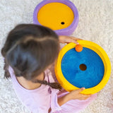 Grimms x Stapelstein Set - Rainbow Classic | Rolling Discs - Cool Classic van Stapelstein | Kids Conceptstore Le Fanfare