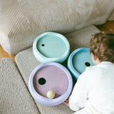 Grimms x Stapelstein Set - Rainbow Pastel | Rolling Discs - Cool Pastel van Stapelstein | Kids Conceptstore Le Fanfare
