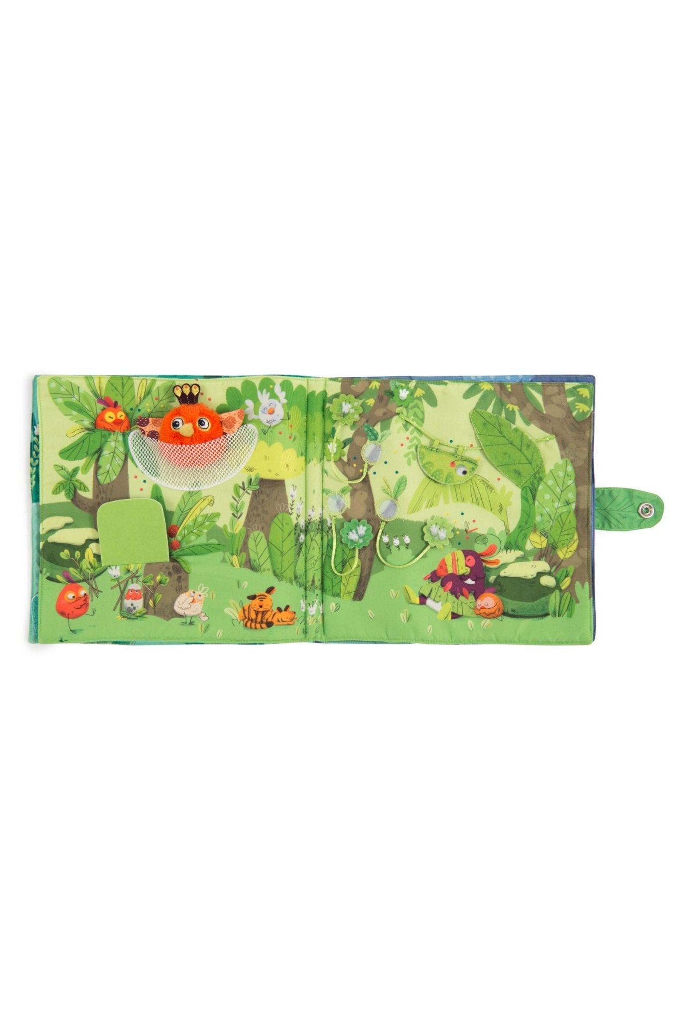 Groot textiel activiteitenboek - Dans la jungle van Moulin Roty | Kids Conceptstore Le Fanfare