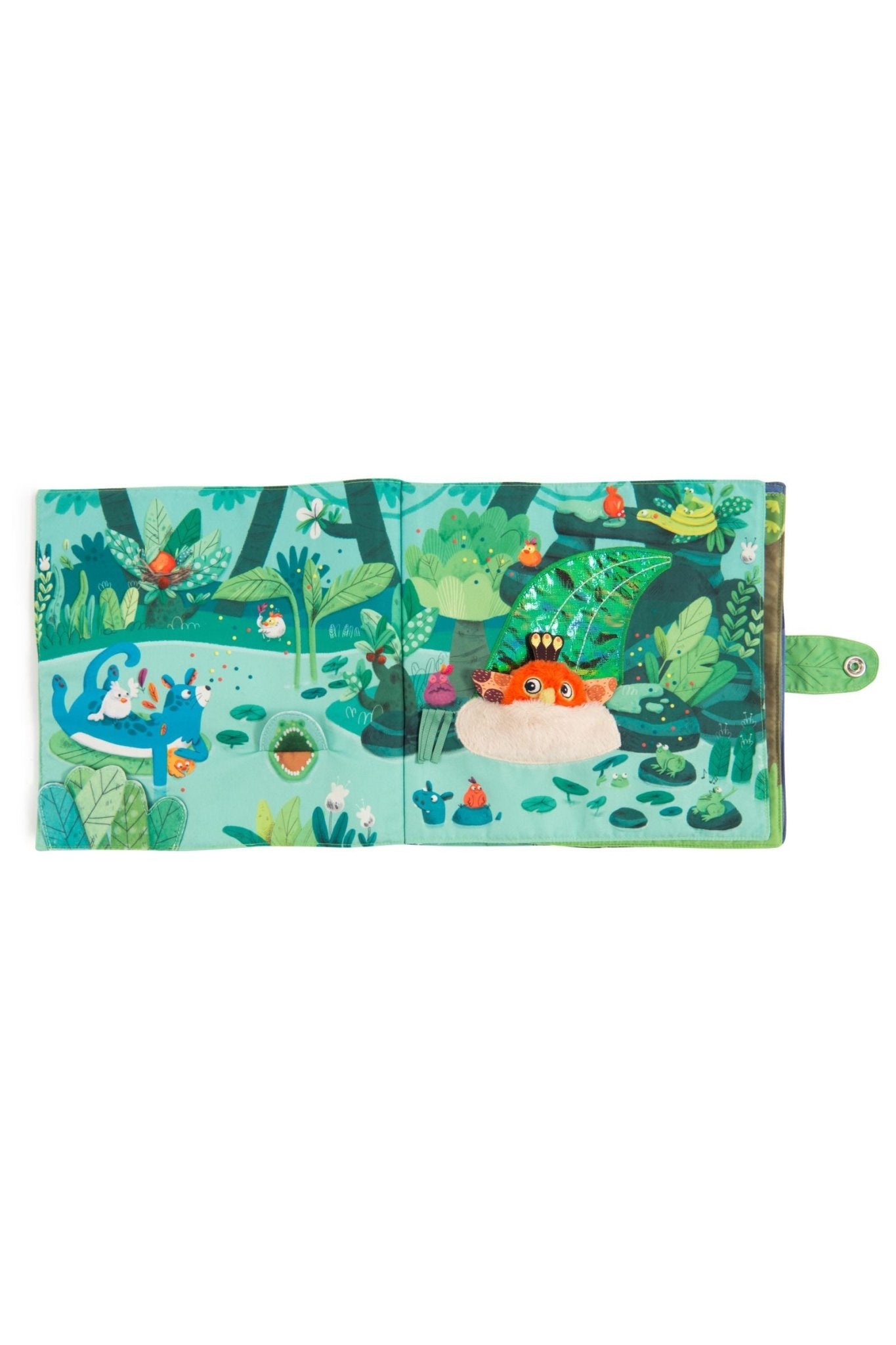 Groot textiel activiteitenboek - Dans la jungle van Moulin Roty | Kids Conceptstore Le Fanfare