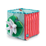 Grote activiteitenblok van stof - La mare aux grenouilles van Moulin Roty | Kids Conceptstore Le Fanfare