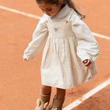 Harpar Dress | Sporty Fluffy Bunny - Soft Sand van Donsje Amsterdam | Kids Conceptstore Le Fanfare