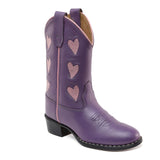 Hearts Purple Cowboyboots