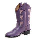 Hearts Purple Cowboyboots van Bootstock | Kids Conceptstore Le Fanfare