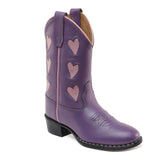 Hearts Purple Cowboyboots van Bootstock | Kids Conceptstore Le Fanfare