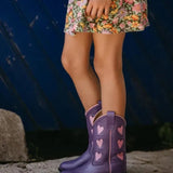Hearts Purple Cowboyboots van Bootstock | Kids Conceptstore Le Fanfare