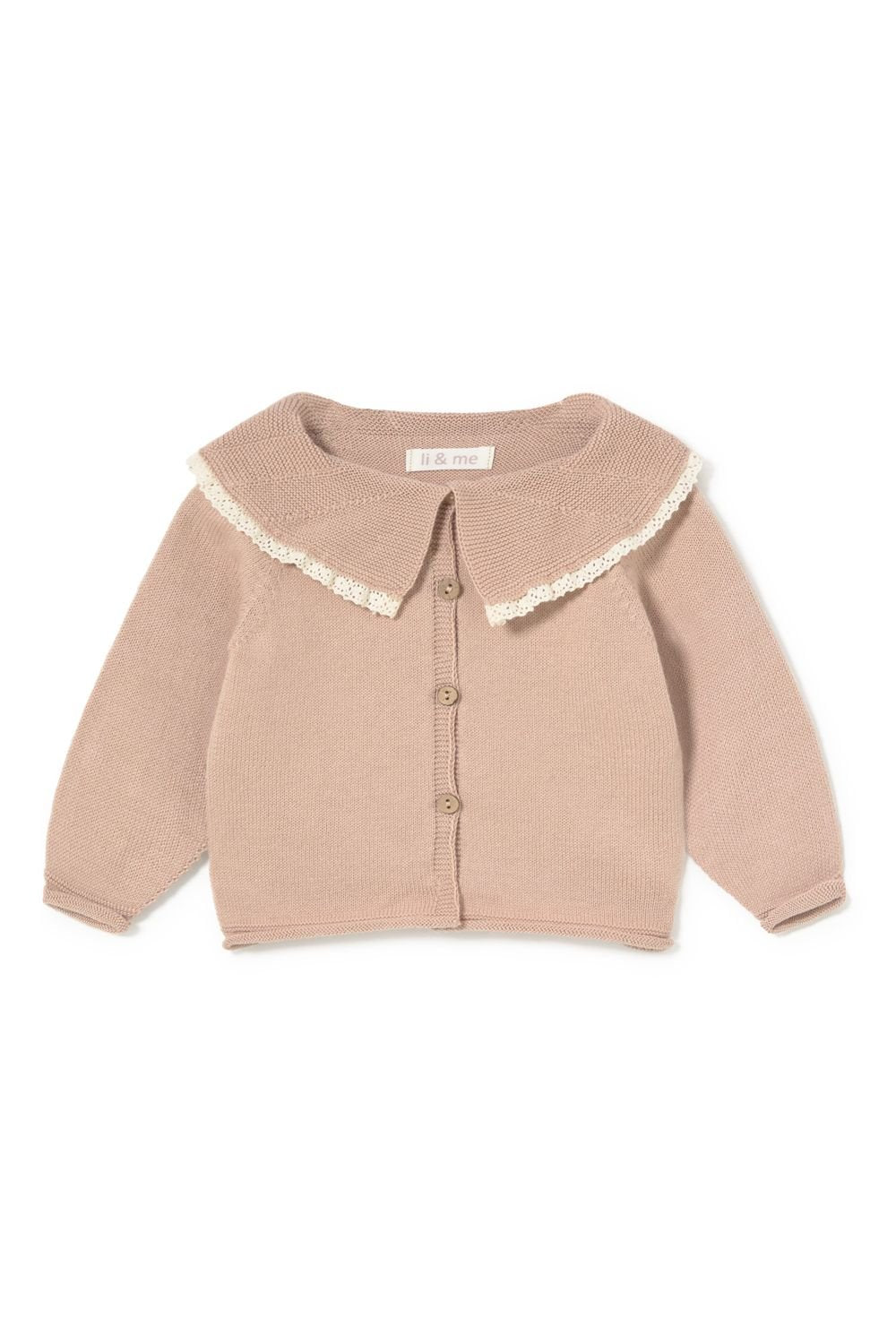 Hedda knitted cardigan - candy van Li&me | Kids Conceptstore Le Fanfare