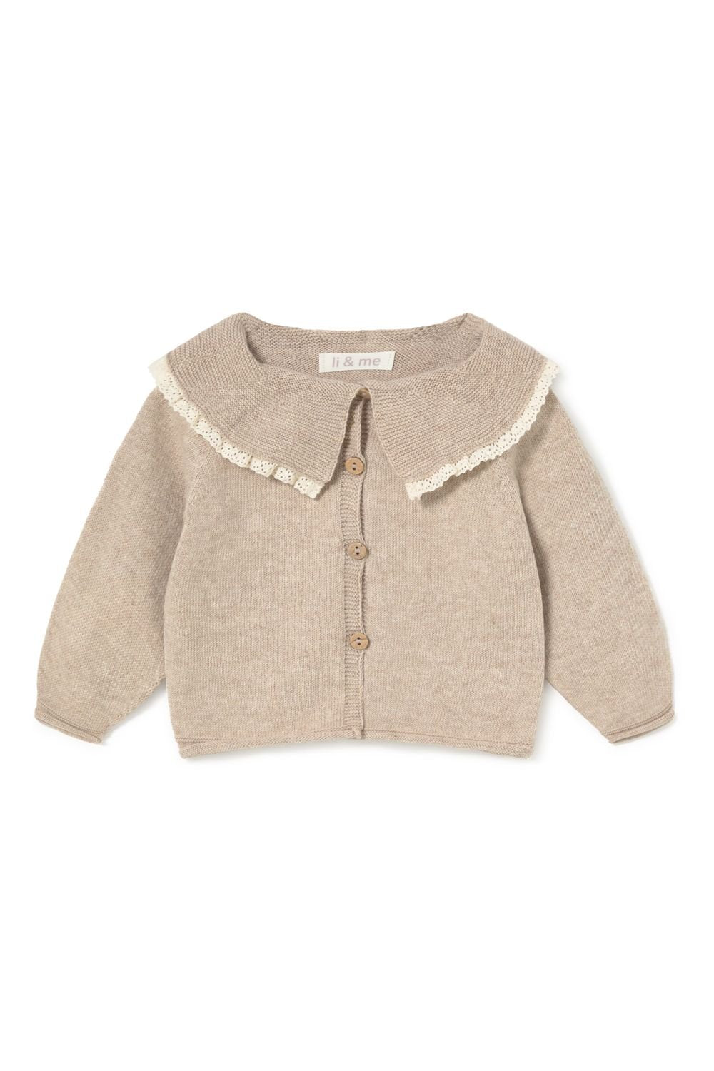 Hedda knitted cardigan - toasted van Li&me | Kids Conceptstore Le Fanfare