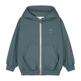 Hooded Cardigan w/ Zip | Blue Grey van Gray Label | Kids Conceptstore Le Fanfare