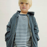 Hooded Cardigan w/ Zip | Blue Grey van Gray Label | Kids Conceptstore Le Fanfare
