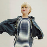 Hooded Cardigan w/ Zip | Blue Grey van Gray Label | Kids Conceptstore Le Fanfare