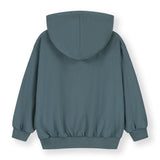 Hooded Cardigan w/ Zip | Blue Grey van Gray Label | Kids Conceptstore Le Fanfare