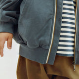 Hooded Cardigan w/ Zip | Blue Grey van Gray Label | Kids Conceptstore Le Fanfare