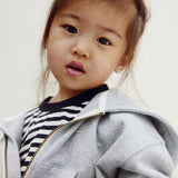 Hooded Cardigan w/ Zip | Grey Melange van Gray Label | Kids Conceptstore Le Fanfare