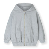 Hooded Cardigan w/ Zip | Grey Melange van Gray Label | Kids Conceptstore Le Fanfare