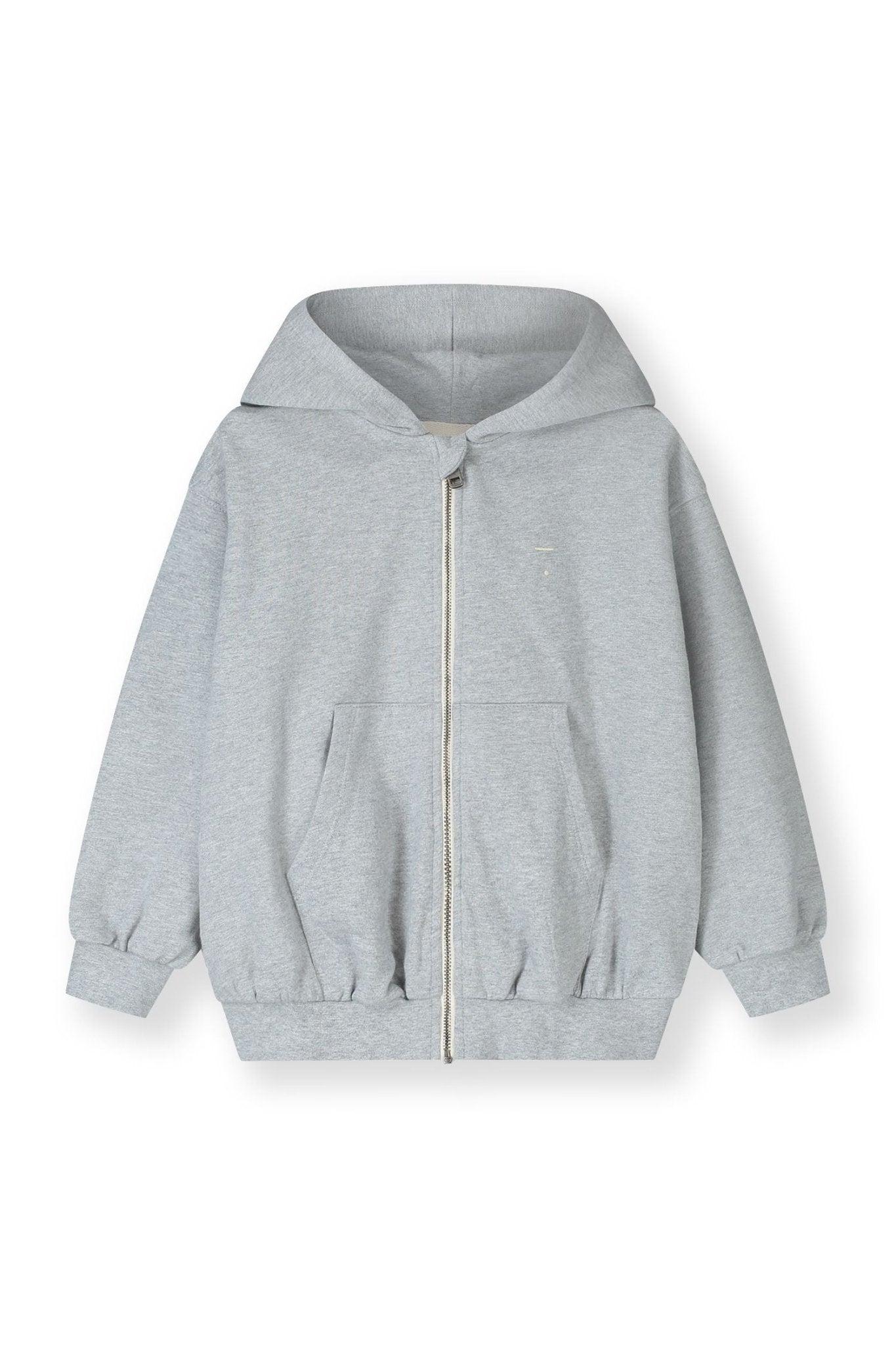 Hooded Cardigan w/ Zip | Grey Melange van Gray Label | Kids Conceptstore Le Fanfare