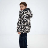 Hooded puffer - Liquid marble van Repose AMS | Kids Conceptstore Le Fanfare