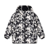 Hooded puffer - Liquid marble van Repose AMS | Kids Conceptstore Le Fanfare