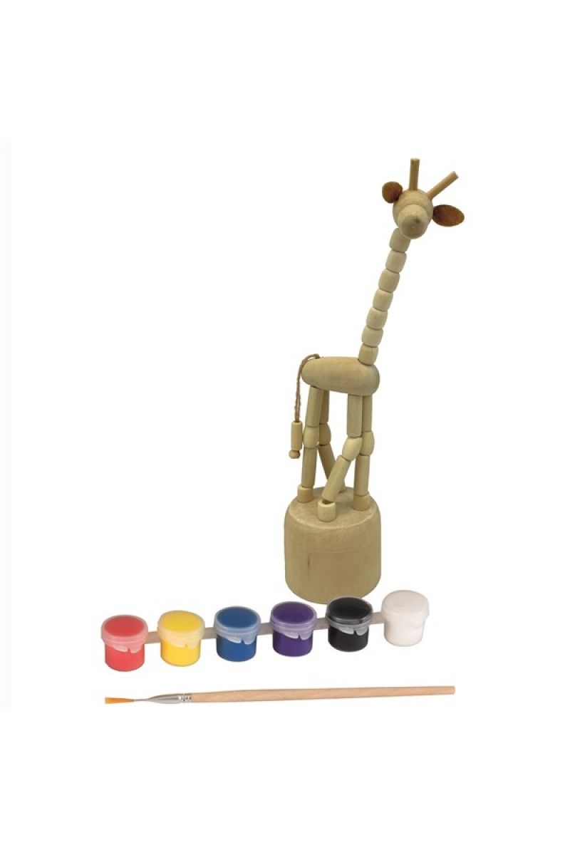 Houten Push-Up Giraf Om Te Verven 3+ van Egmont Toys | Kids Conceptstore Le Fanfare