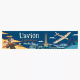 Houten vliegtuigje met afschiet elastiek - blauw van Moulin Roty | Kids Conceptstore Le Fanfare