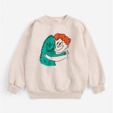Hug Hairy Monster sweatshirt - Beige van Bobo Choses | Kids Conceptstore Le Fanfare