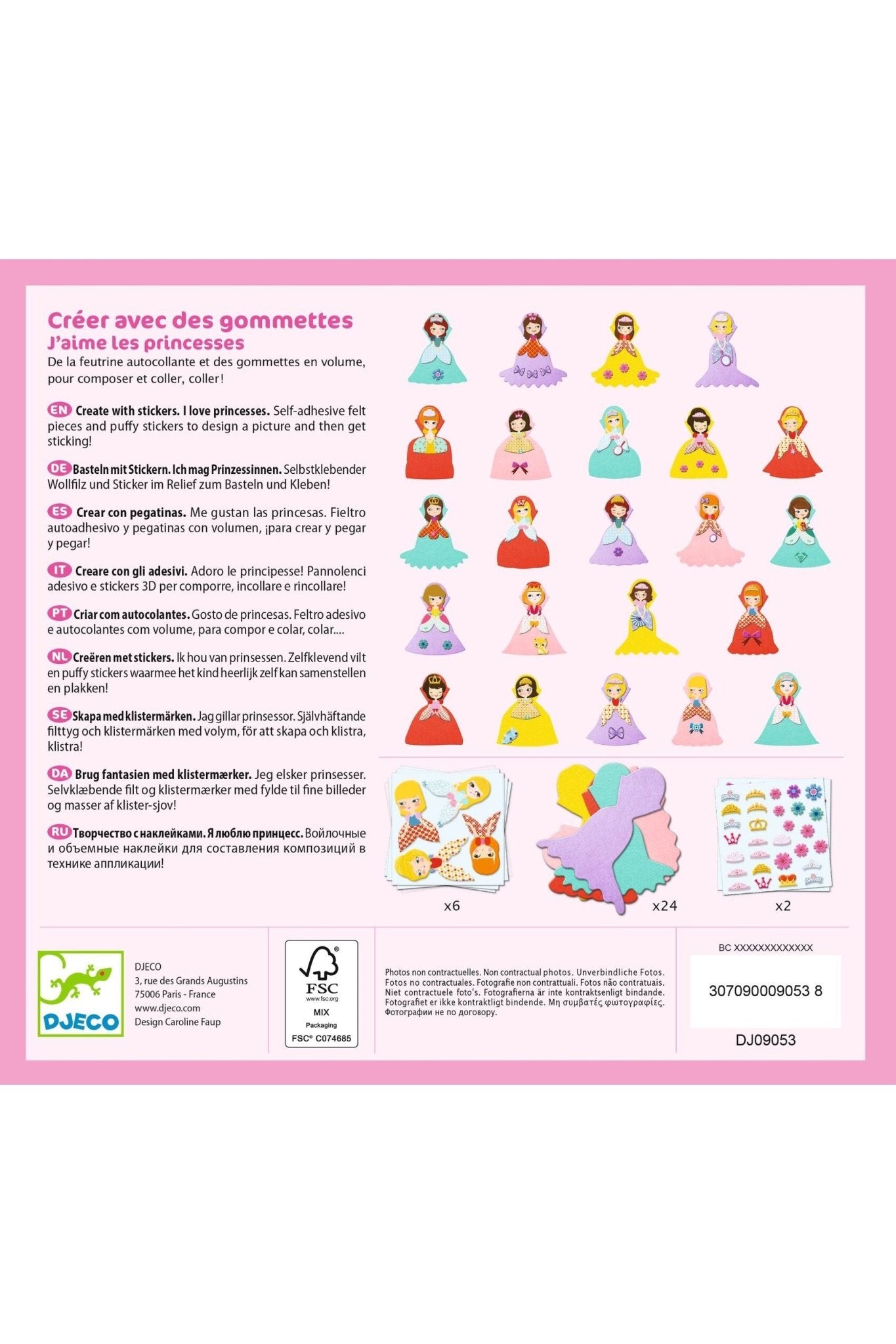 Ik hou van prinsessen - Creëren met stickers van Djeco | Kids Conceptstore Le Fanfare