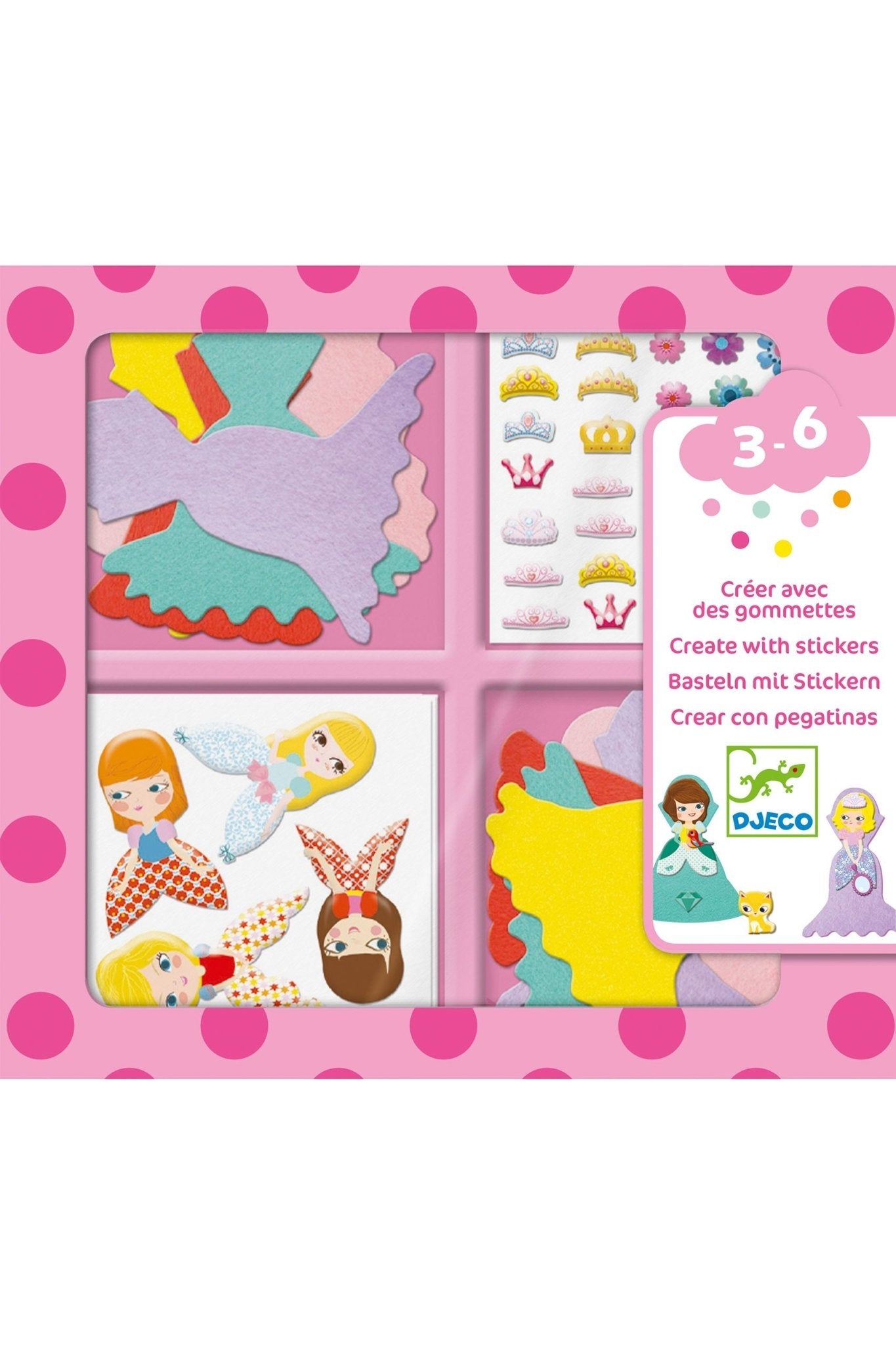 Ik hou van prinsessen - Creëren met stickers van Djeco | Kids Conceptstore Le Fanfare