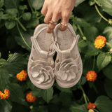Iles Fields Sandals - Shimmer Buttercup - Silver Metallic Leather van Donsje Amsterdam | Kids Conceptstore Le Fanfare