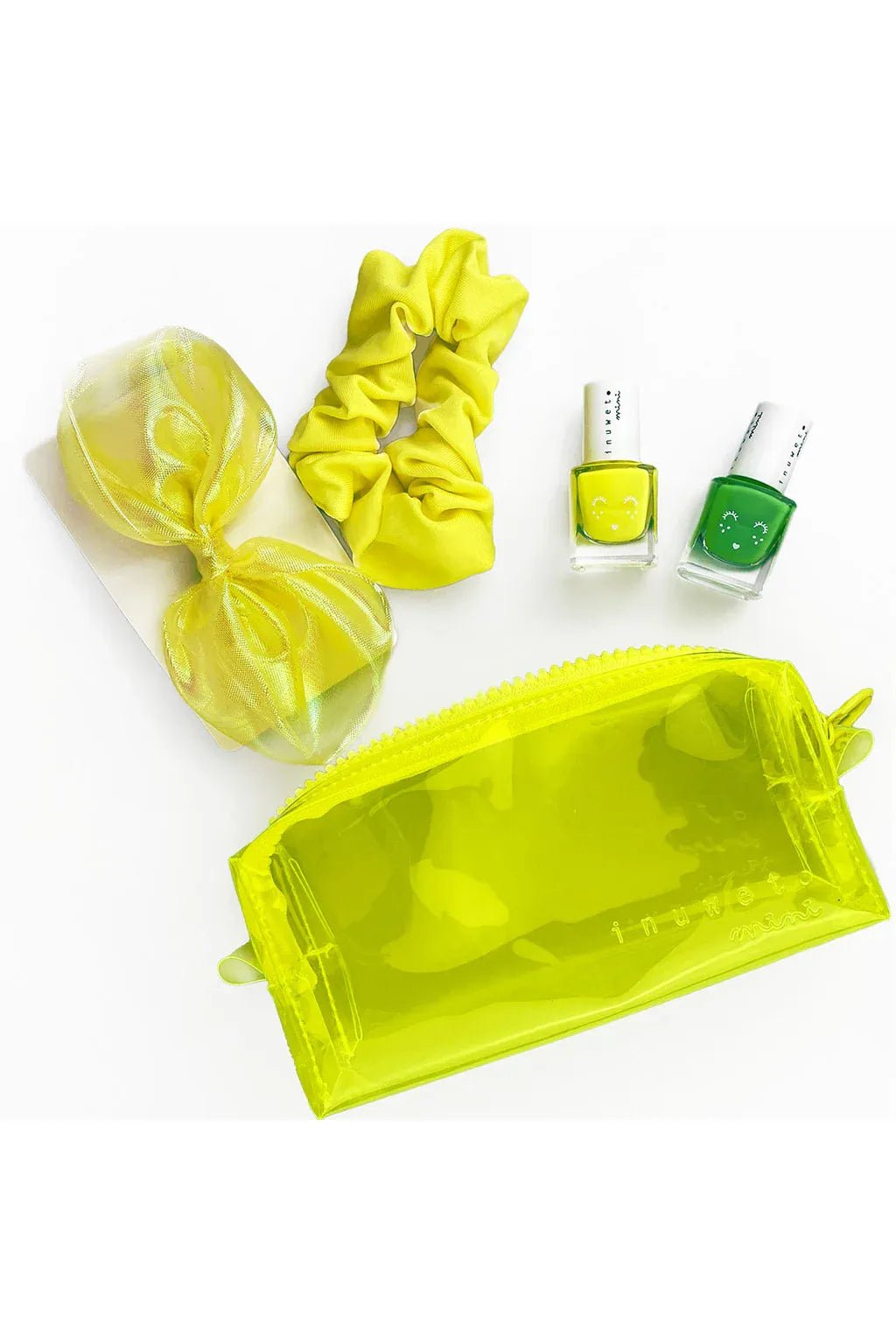 Inuwet Beauty Mania Wallet - Neon Yellow van Inuwet | Kids Conceptstore Le Fanfare