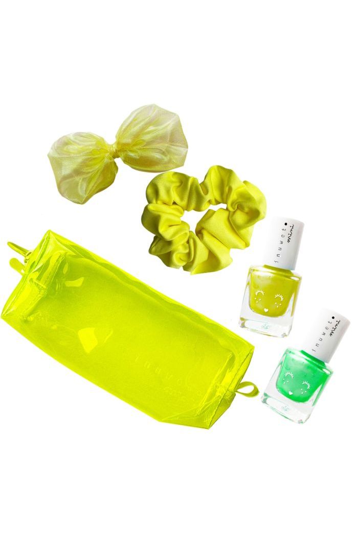 Inuwet Beauty Mania Wallet - Neon Yellow van Inuwet | Kids Conceptstore Le Fanfare