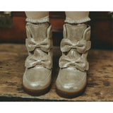 Isa Exclusive Boots - Silver Metallic Leather van Donsje Amsterdam | Kids Conceptstore Le Fanfare