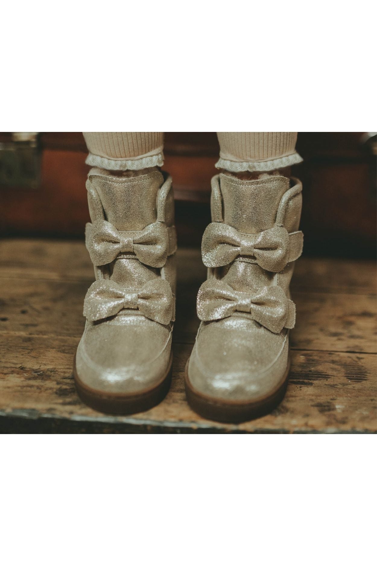 Isa Exclusive Boots - Silver Metallic Leather van Donsje Amsterdam | Kids Conceptstore Le Fanfare