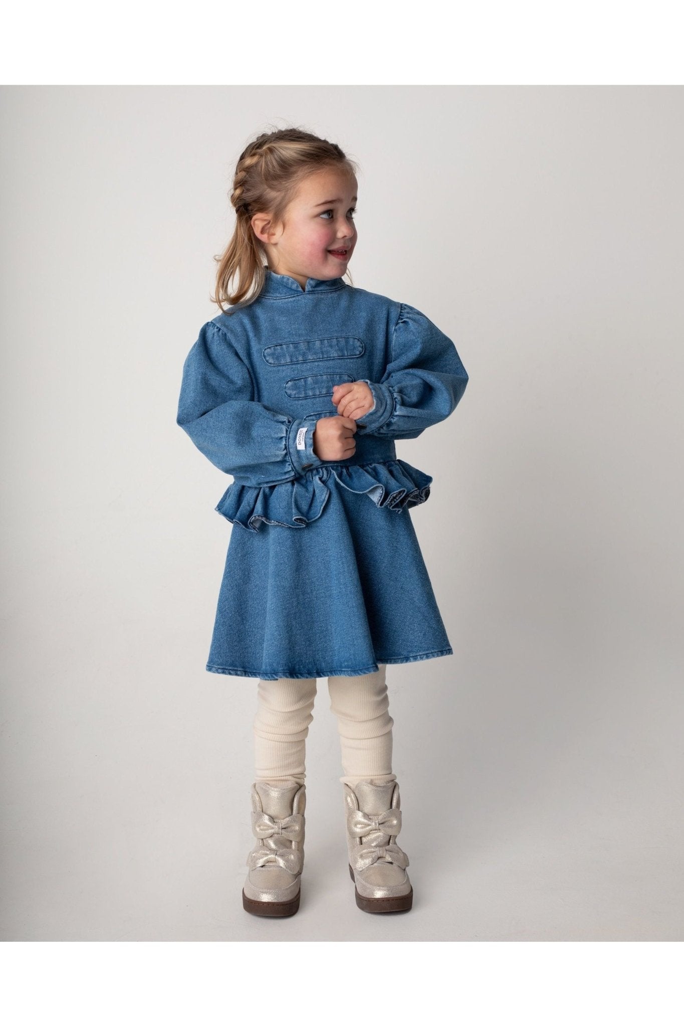 Isa Exclusive Boots - Silver Metallic Leather van Donsje Amsterdam | Kids Conceptstore Le Fanfare