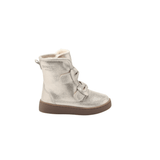 Isa Exclusive Boots - Silver Metallic Leather van Donsje Amsterdam | Kids Conceptstore Le Fanfare
