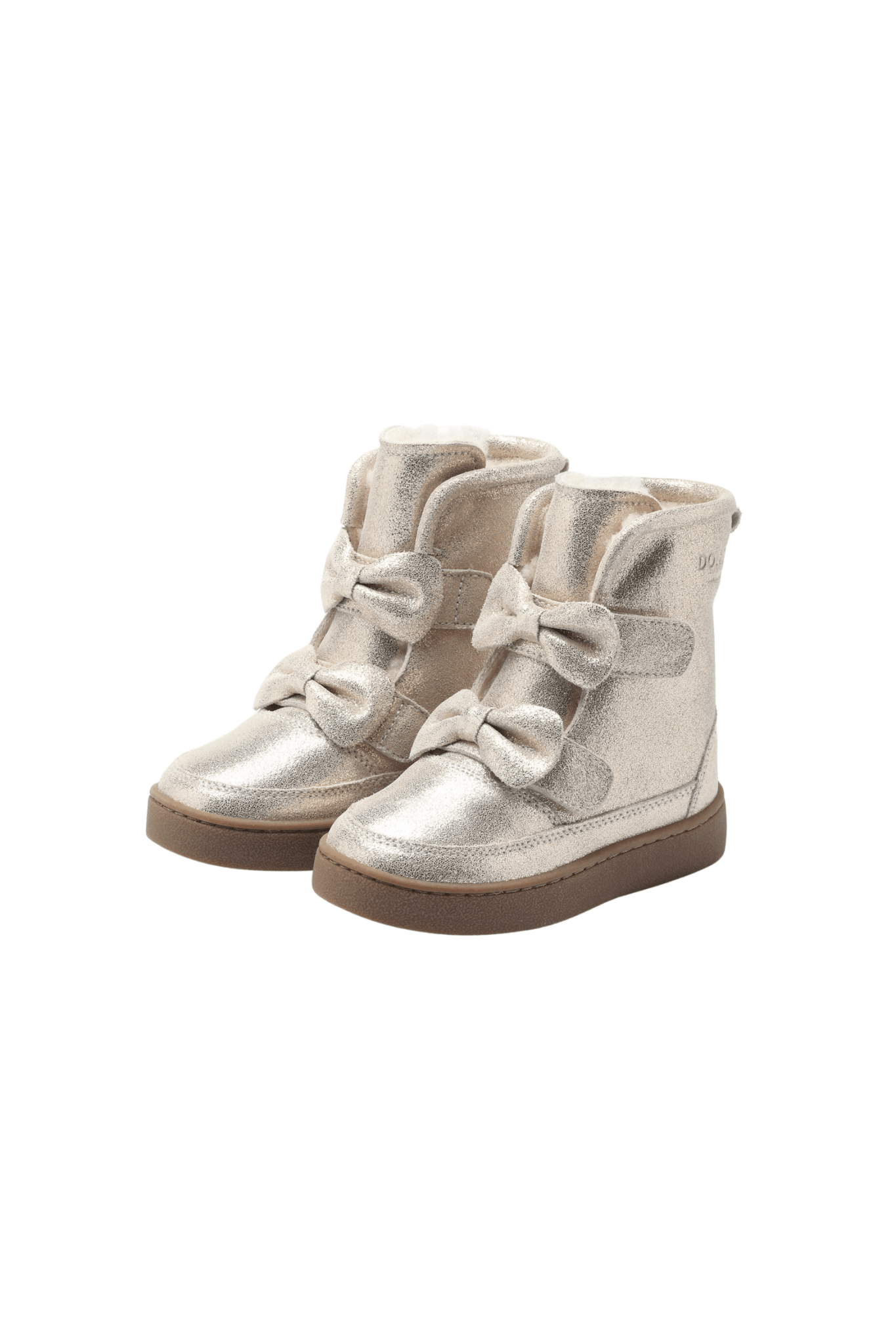 Isa Exclusive Boots - Silver Metallic Leather van Donsje Amsterdam | Kids Conceptstore Le Fanfare