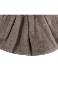 Isabelle Skirt Dark Taupe Teddy van Donsje Amsterdam | Kids Conceptstore Le Fanfare